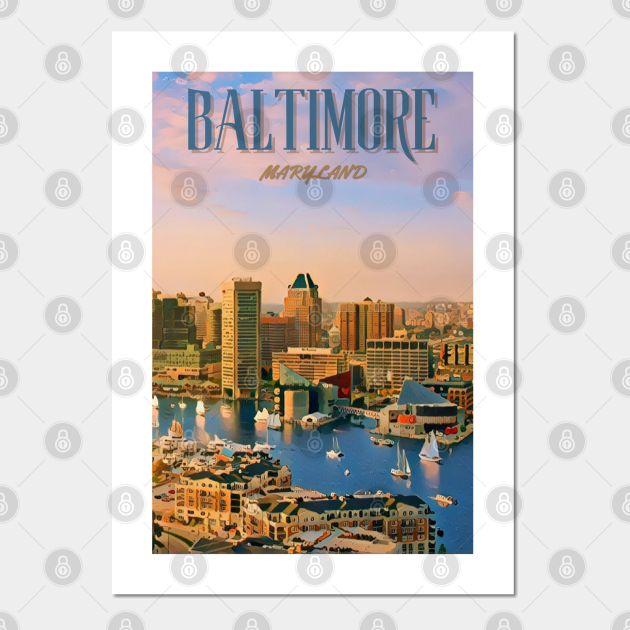 Baltimore Maryland Poster Baltimore Posters and Art Prints TeePublic